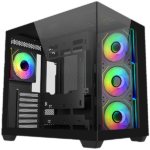 case cooler master elite 681 black argb vidrio templado
