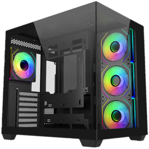 case cooler master elite 681 black argb vidrio templado