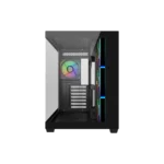 case cooler master elite 681 black argb vidrio templado
