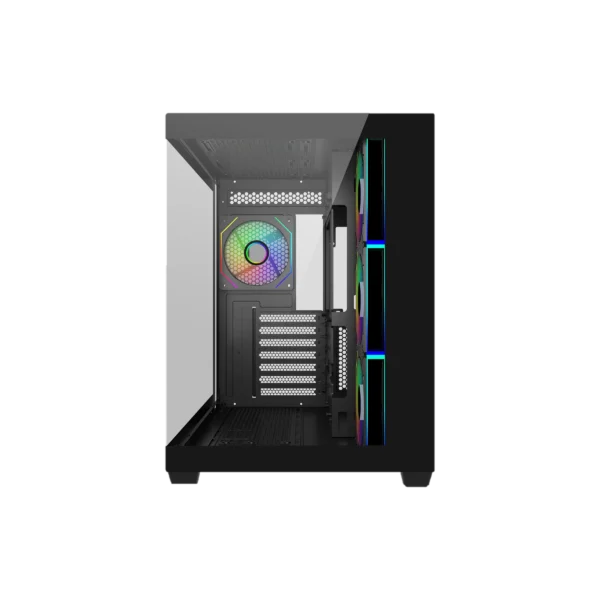 case cooler master elite 681 black argb vidrio templado