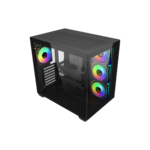case cooler master elite 681 black argb vidrio templado