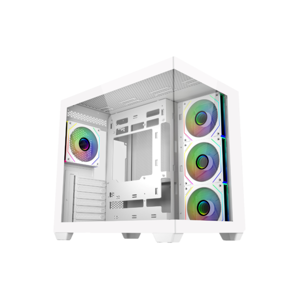 case cooler master elite 681 white argb vidrio templado