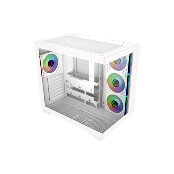 case cooler master elite 681 white argb vidrio templado