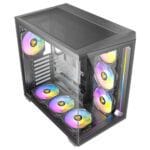 case antec c5 black argb vidrio templado