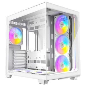 case antec c5 white argb vidrio templado
