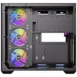 case antec cx mirror black argb vidrio templado
