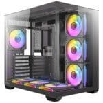 case antec cx mirror black argb vidrio templado