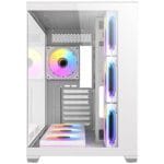case antec cx mirror white argb vidrio templado