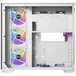 case antec cx mirror white argb vidrio templado