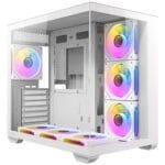 case antec cx mirror white argb vidrio templado