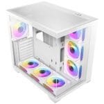 case antec cx mirror white argb vidrio templado