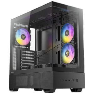 case antec cx705 argb black vidrio templado