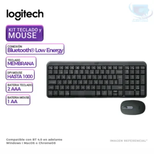 combo teclado y mouse inalambrico logitech mk250 compact bluetooth negro