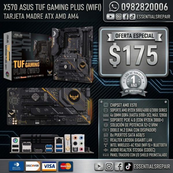 mainboard asus tuf gaming x570 plus wifi am4