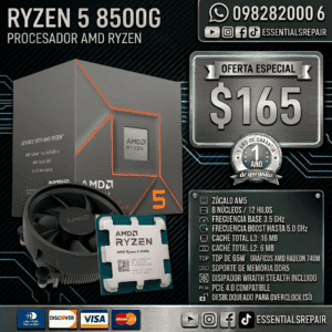 procesador amd ryzen 5 8500g 6 nucleos/12 hilos 5.0ghz am5