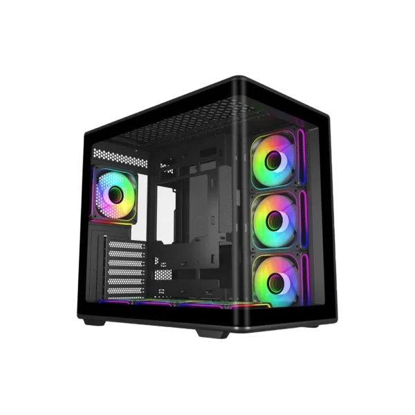 case cooler master elite 600 black argb vidrio templado