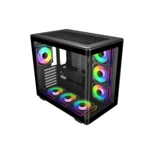 case cooler master elite 600 black argb vidrio templado