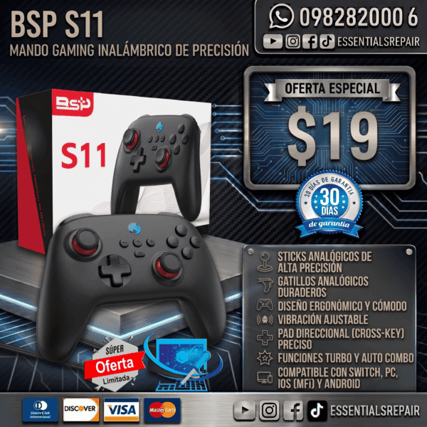 mando inalámbrico bsp s11