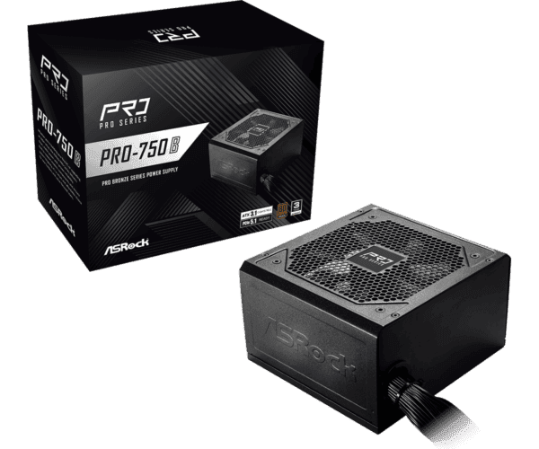 FUENTE DE PODER ASROCK PRO-750B 750W 80 PLUS BRONCE ATX 3.1 PCIE 5.1