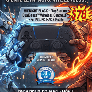 playstation dualsense™ wireless controller – midnight black for ps5, pc, mac & mobile