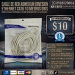 cable de red aoweixun orvesion ethernet cat6 10 metros gris