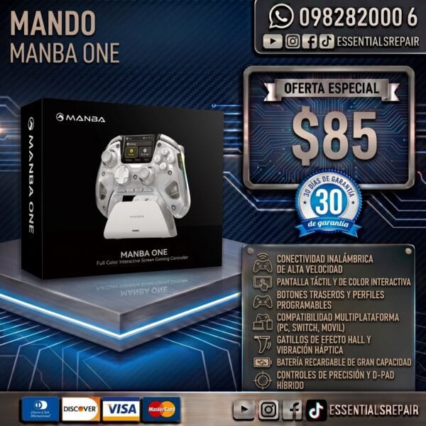 mando manba one inalÁmbrico con pantalla interactiva blanco