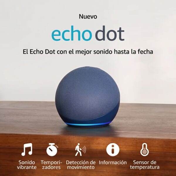 parlante inteligente amazon echo dot 5ta generaciÓn con alexa azul 1
