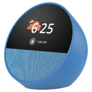 parlante inteligente amazon echo spot con pantalla 2.8 y reloj alarma azul 1