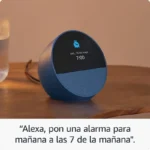 parlante inteligente amazon echo spot con pantalla 2.8 y reloj alarma azul 5