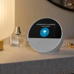 parlante inteligente amazon echo spot con pantalla 2.8 y reloj alarma blanco 4
