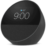 parlante inteligente amazon echo spot con pantalla 2.8 y reloj alarma negro 1