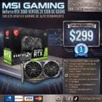 msi rtx™ 3060 ventus 2x 12gb oc gddr6