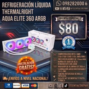 refrigeraciÓn lÍquida thermalright aqua elite 360 argb v3 white