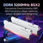 kingbank ram ddr4 16gb (2x8gb) 3200mhz cl16 1.35v xmp2.0 oc 3
