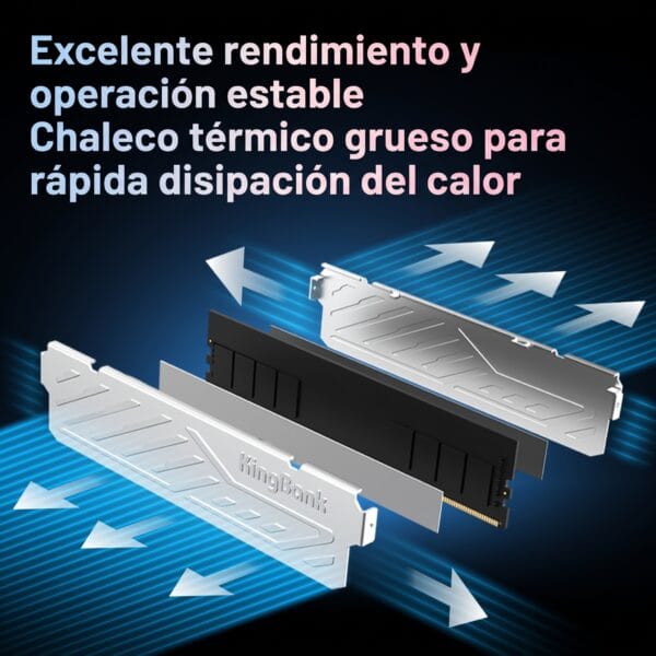 kingbank ram ddr4 16gb (2x8gb) 3200mhz cl16 1.35v xmp2.0 oc 6